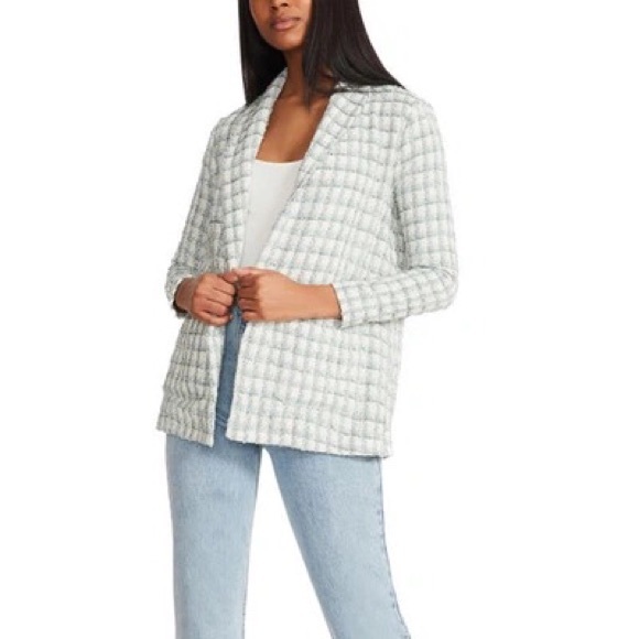 BB Dakota by Steve Madden Green and Blue Geek Chic Blazer in Sea mist. Pockets. - Picture 2 of 8